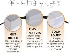 Personalised Baby Girl First Christmas Photo Album In Gift Box