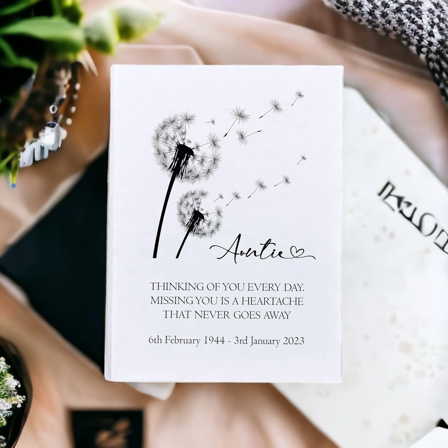 Personalised Auntie Remembrance With Dandelions 100 x 6"x4" Photo Album Personalised Photo Album ukgiftstoreonline