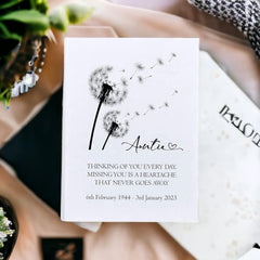 Personalised Auntie Remembrance With Dandelions 100 x 6"x4" Photo Album Personalised Photo Album ukgiftstoreonline