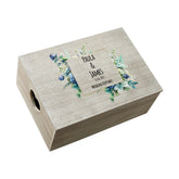 Personalised Large Wedding Keepsakes Vintage Box Style With a blue and Green Theme