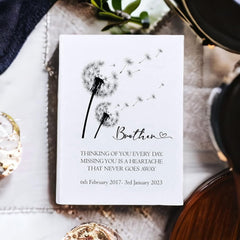 Personalised Brother Remembrance With Dandelions 100 x 6"x4" Photo Album Personalised Photo Album ukgiftstoreonline