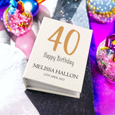 Personalised 40th Birthday Photo Album With Sleeves 100 x 6x4 Capacity