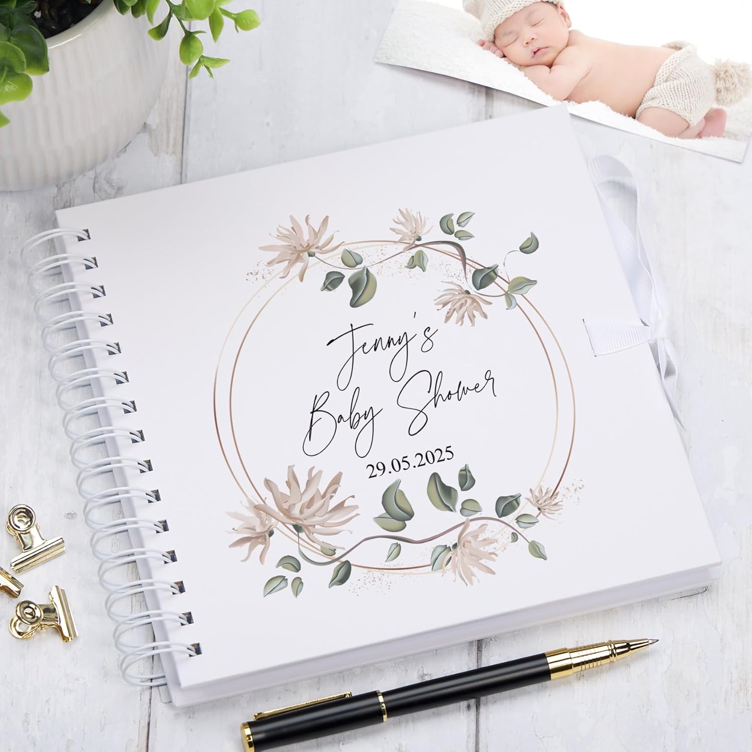 Personalised Baby Shower Scrapbook Photo album Baby Photo Album ukgiftstoreonline