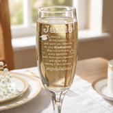 Personalised Champagne Glass – Engraved Custom Design 210ml Flute Dishwasher Safe ukgiftstoreonline