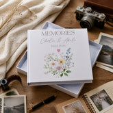 Personalised Photo Album, Memories Love Wedding Gift Box, 6x4 Floral wedding photo album ukgiftstoreonline