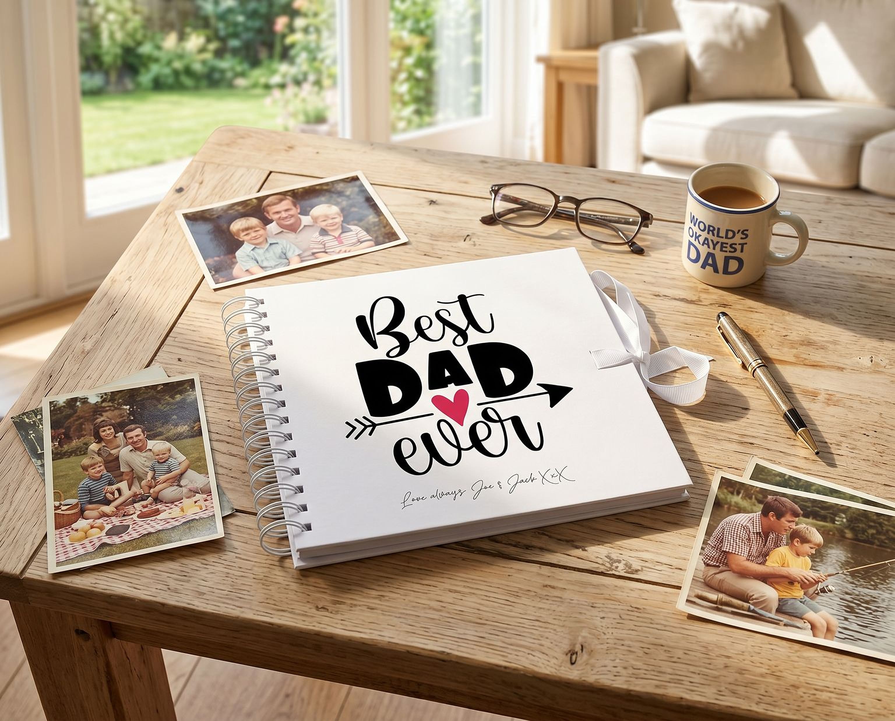 Personalised Best Dad Ever Scrapbook Photo Album Memory Keepsake Book Daddy Photo Album ukgiftstoreonline