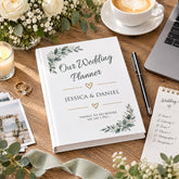 Personalised Wedding Planner, Eucalyptus Leaf Organiser Book, A5 ukgiftstoreonline