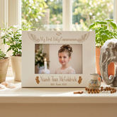 White Girls First Holy Communion Personalised Photo Frame Gift ukgiftstoreonline
