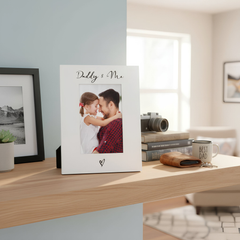 White Portrait Photo Frame – Classic 6x4 Keepsake With Glass Front & Rear Stand ukgiftstoreonline