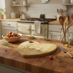 Personalised Engraved Heart Chopping Board Wedding, Anniversary or House Warming gift