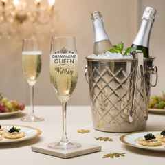 Personalised Champagne Glass - Engraved Flute Gift For Champagne Lover Personalised Champagne Glasses ukgiftstoreonline