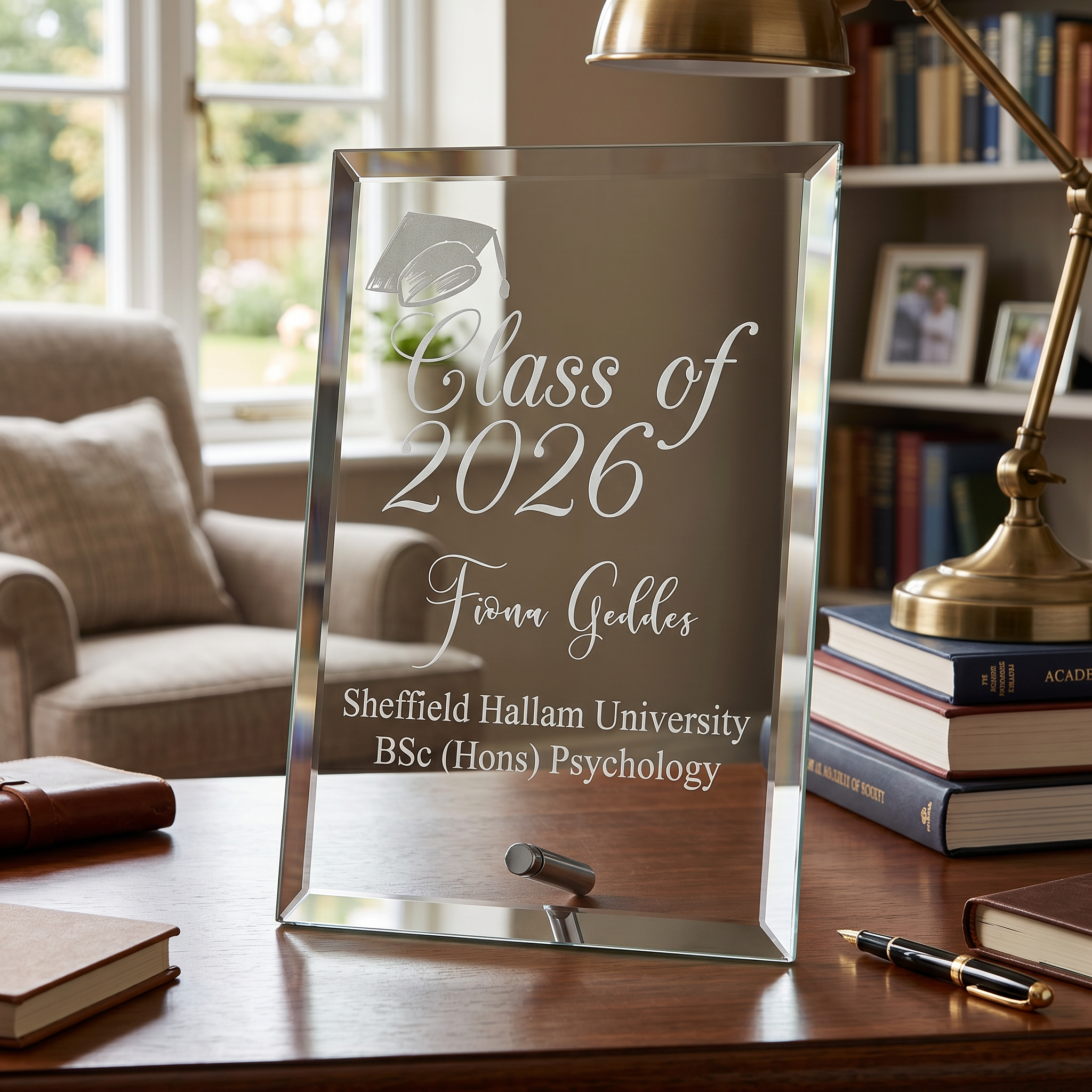 Personalised Graduation congratulations Design Glass Plaque Memory Keepsake Personalised Plaque Sign ukgiftstoreonline