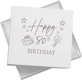 80th Birthday White Photo Album Gift For Her Or Him With Present Design Pack of 5 Wholesale Trade photo album ukgiftstoreonline