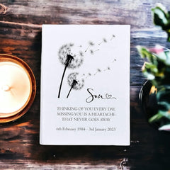 Personalised Son Remembrance With Dandelions 100 x 6"x4" Photo Album Personalised Photo Album ukgiftstoreonline