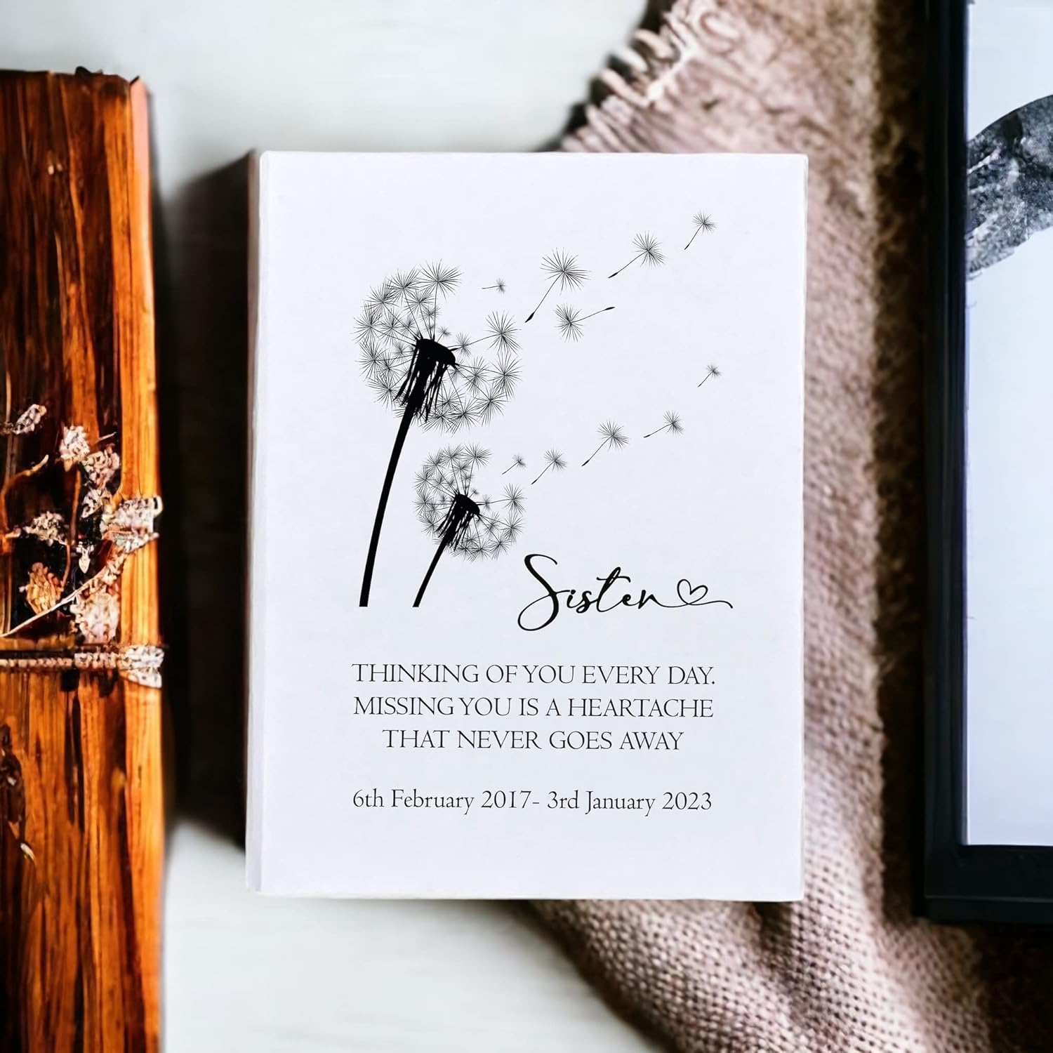 Personalised Sister Remembrance With Dandelions 100 x 6"x4" Photo Album Personalised Photo Album ukgiftstoreonline