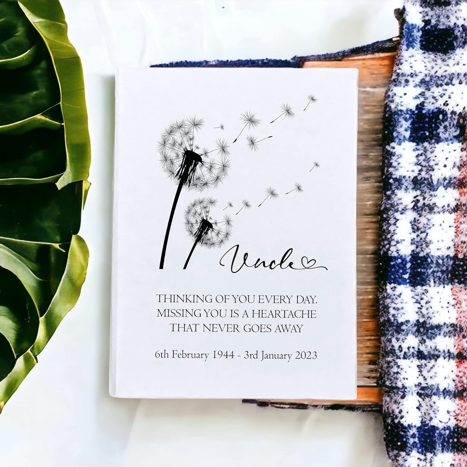 Personalised Uncle Remembrance With Dandelions 100 x 6"x4" Photo Album Personalised Photo Album ukgiftstoreonline