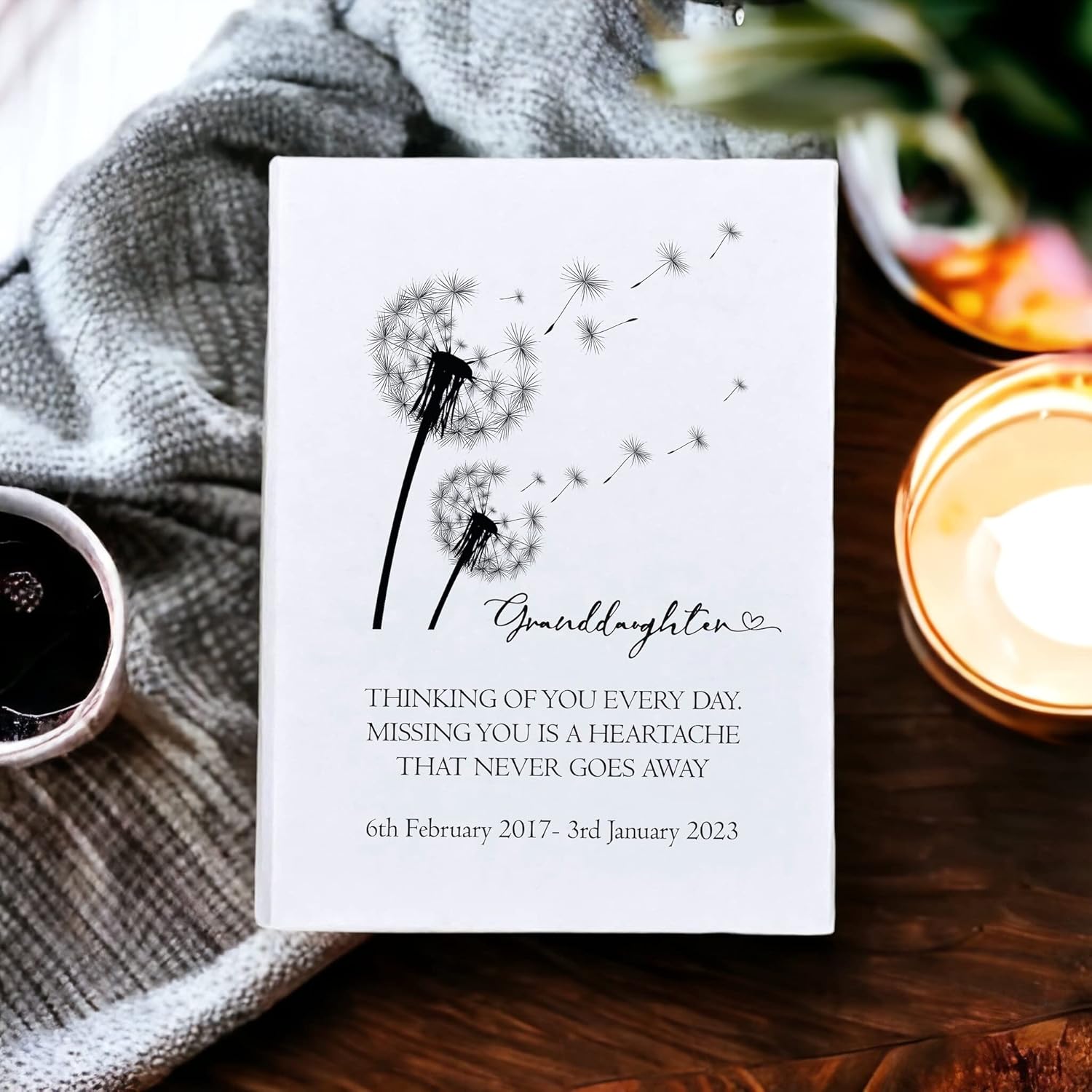 Personalised Granddaughter Remembrance With Dandelions 100 x 6"x4" Photo Album Personalised Photo Album ukgiftstoreonline