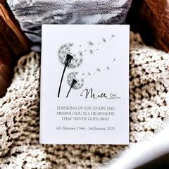 Personalised Mum Remembrance With Dandelions 100 x 6"x4" Photo Album Personalised Photo Album ukgiftstoreonline