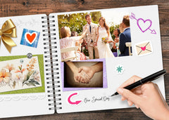 Personalised Wedding Guest Book Memory Book Photo Album Dusty Blue Heart Scrapbook ukgiftstoreonline