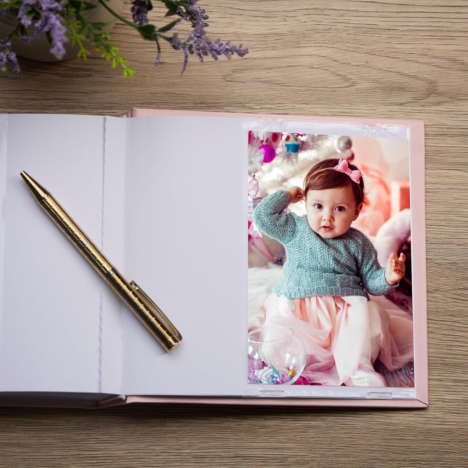 Christening Gift Photo Album With Cross For 50 x 6 by 4 Photos In Green Pink or Black photo album ukgiftstoreonline