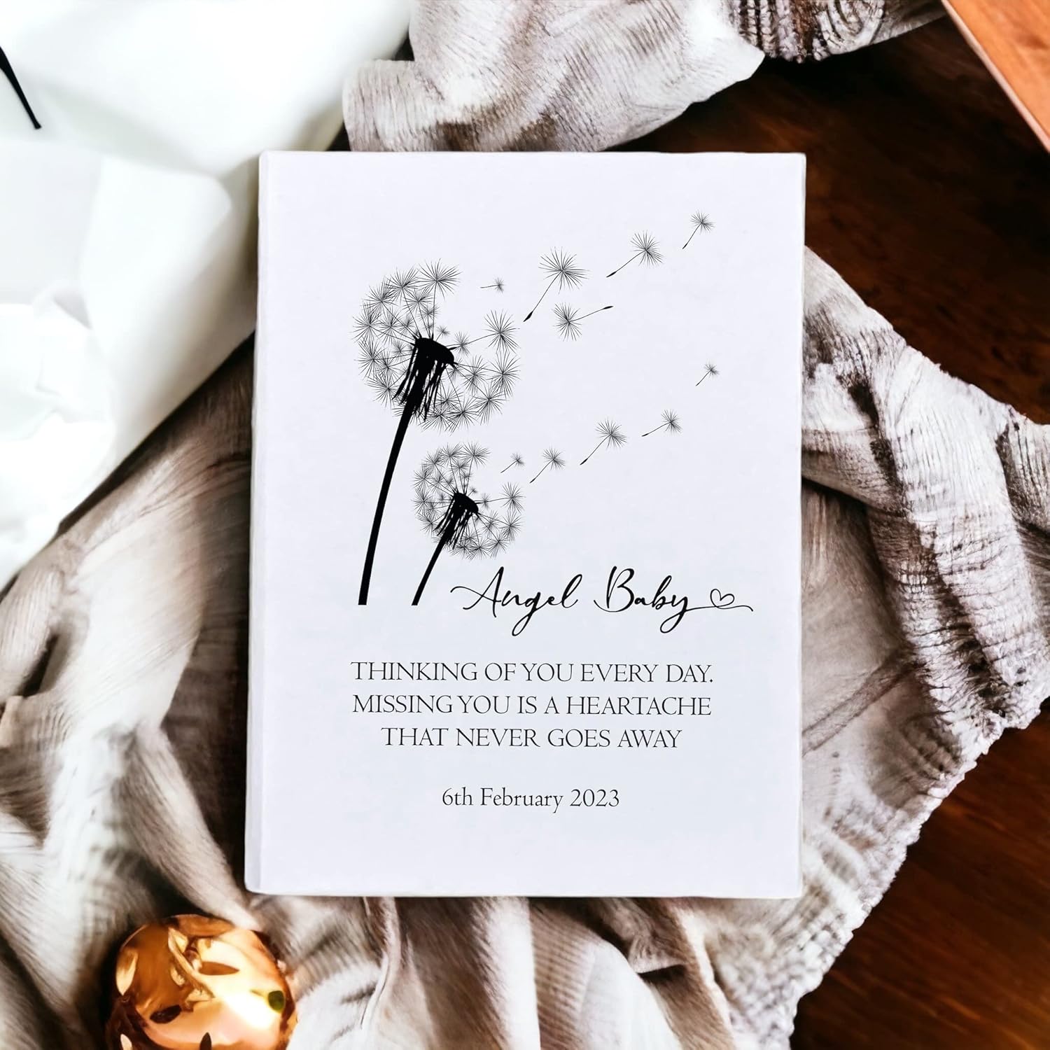 Personalised Angel Baby Remembrance With Dandelions 100 x 6"x4" Photo Album Personalised Photo Album ukgiftstoreonline
