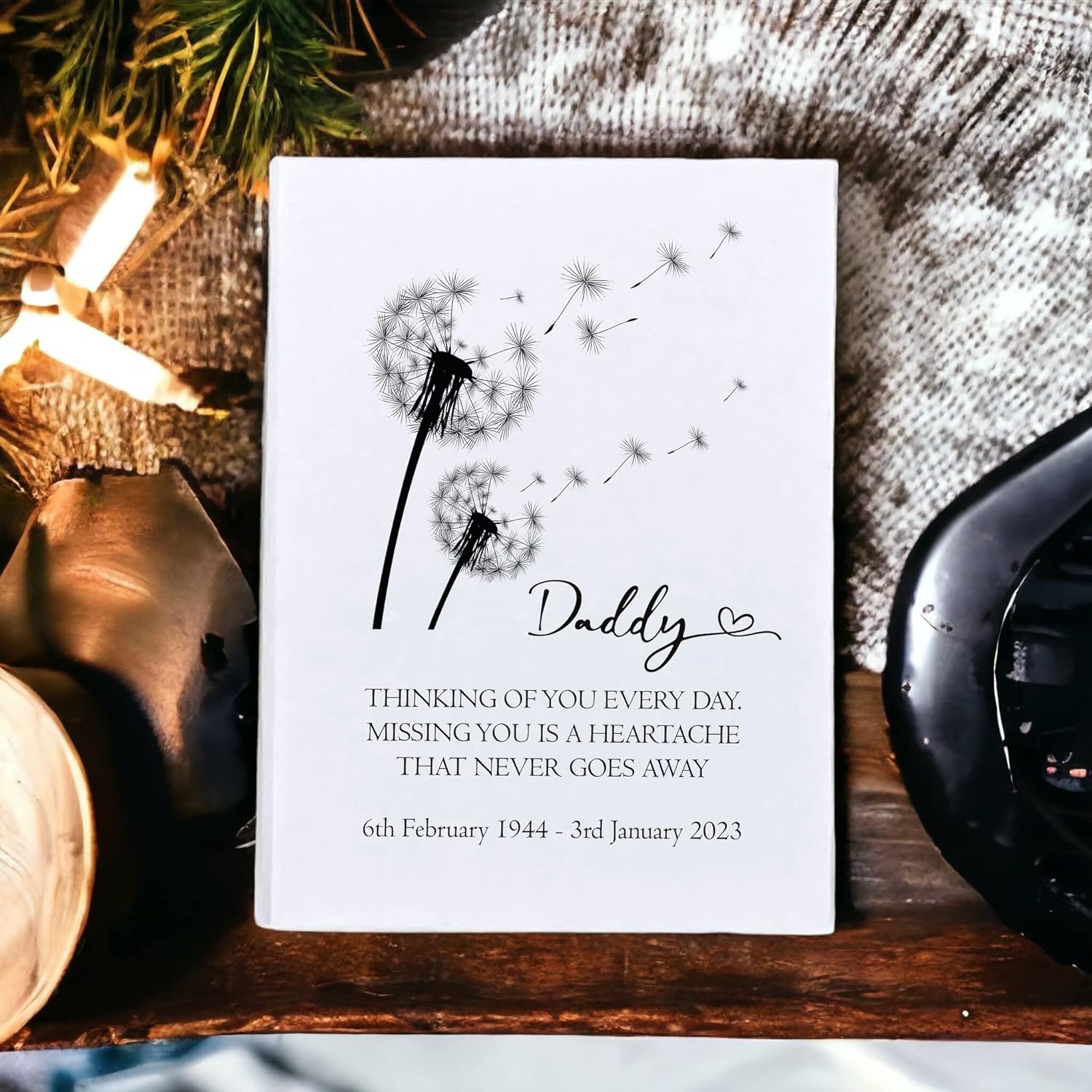 Personalised Daddy Remembrance With Dandelions 100 x 6"x4" Photo Album Personalised Photo Album ukgiftstoreonline