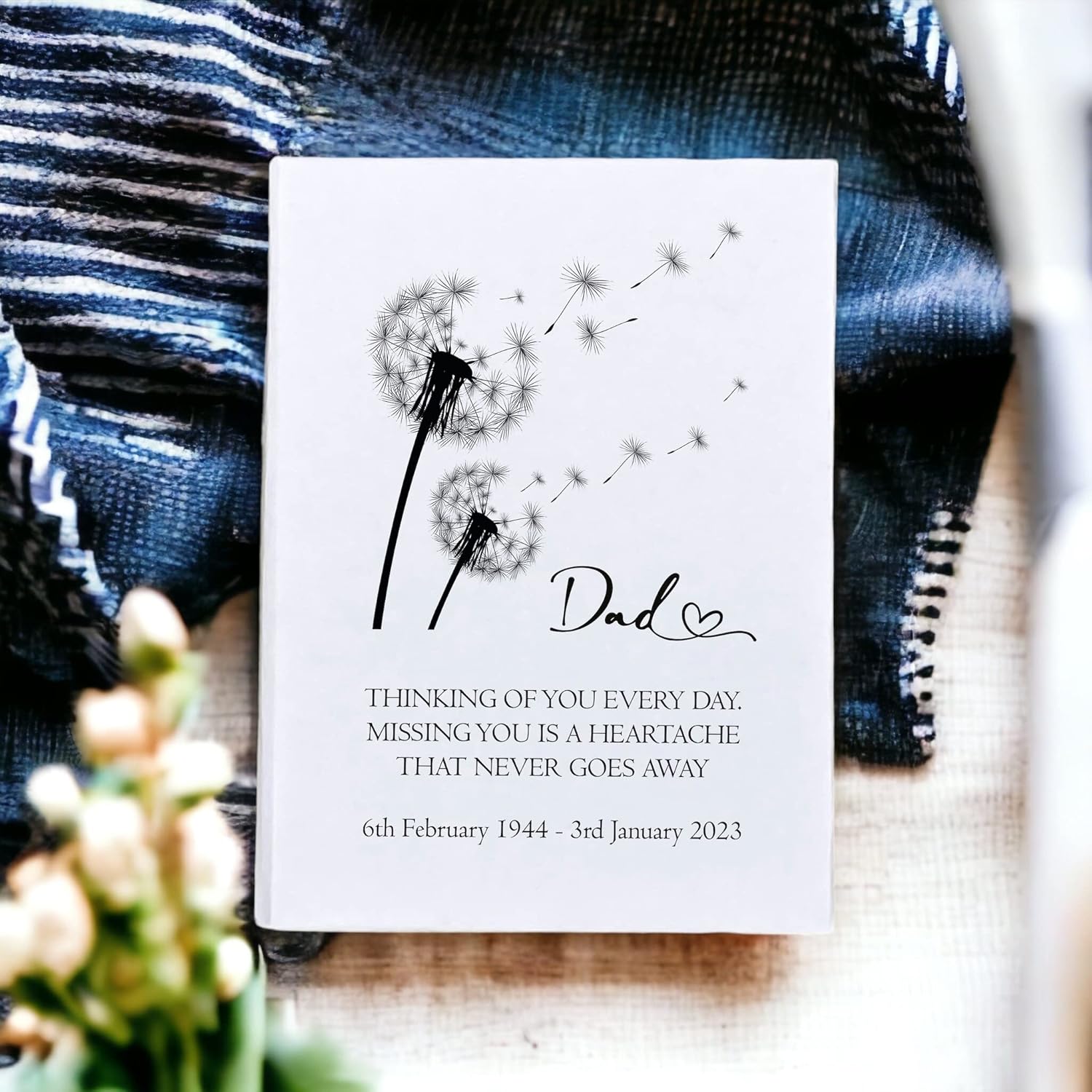 Personalised Dad Remembrance With Dandelions 100 x 6"x4" Photo Album Personalised Photo Album ukgiftstoreonline