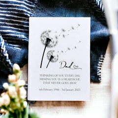 Personalised Dad Remembrance With Dandelions 100 x 6"x4" Photo Album Personalised Photo Album ukgiftstoreonline
