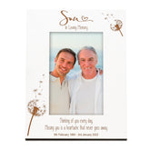 Son Remembrance White Photo Frame Personalised Portrait With Dandelions