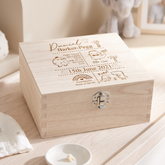 Personalised baby Memory Box Gift With birth Details Dinosaur Design Personalised baby gifts ukgiftstoreonline