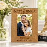 Personalised Engagement Sentiment Gift Wooden Photo Picture Frame Portrait Photo Frame ukgiftstoreonline