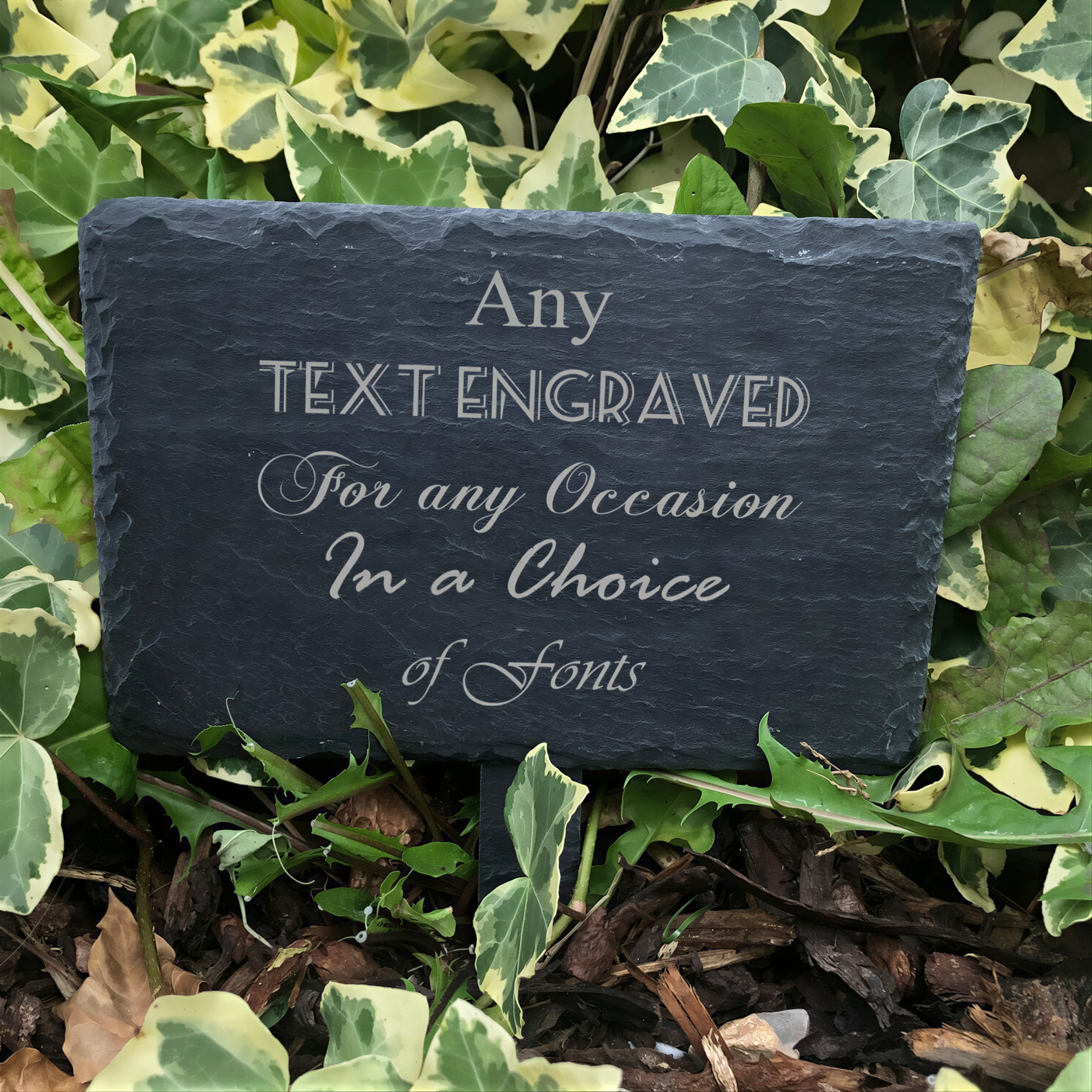 Personalised Garden Sign – Handmade Engraved Slate Weatherproof Plaque Personalised Garden Stone Slate ukgiftstoreonline