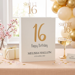 Personalised 16th Birthday Photo Album With Sleeves 100 x 6x4 Capacity Personalised Photo Album ukgiftstoreonline