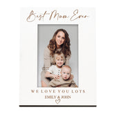 Best Mum Ever Personalised White Photo Frame Gift Portrait