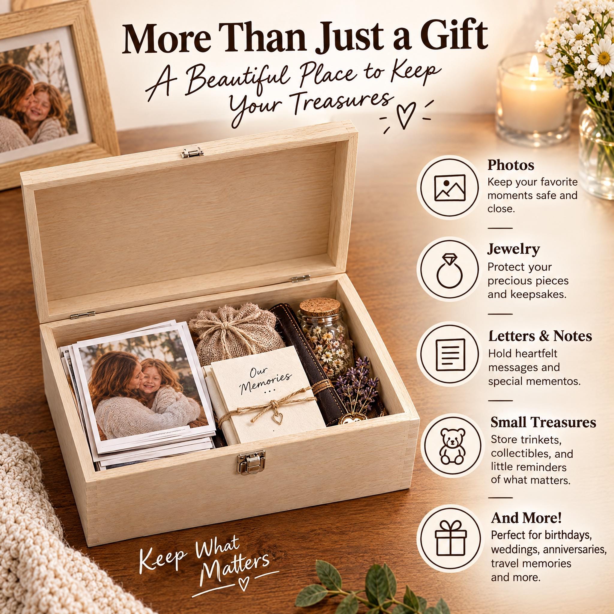 Personalised Keepsake Box | Wooden Engraved | 30cm or 17cm Sizes | Any Title | Any Sentiment ukgiftstoreonline