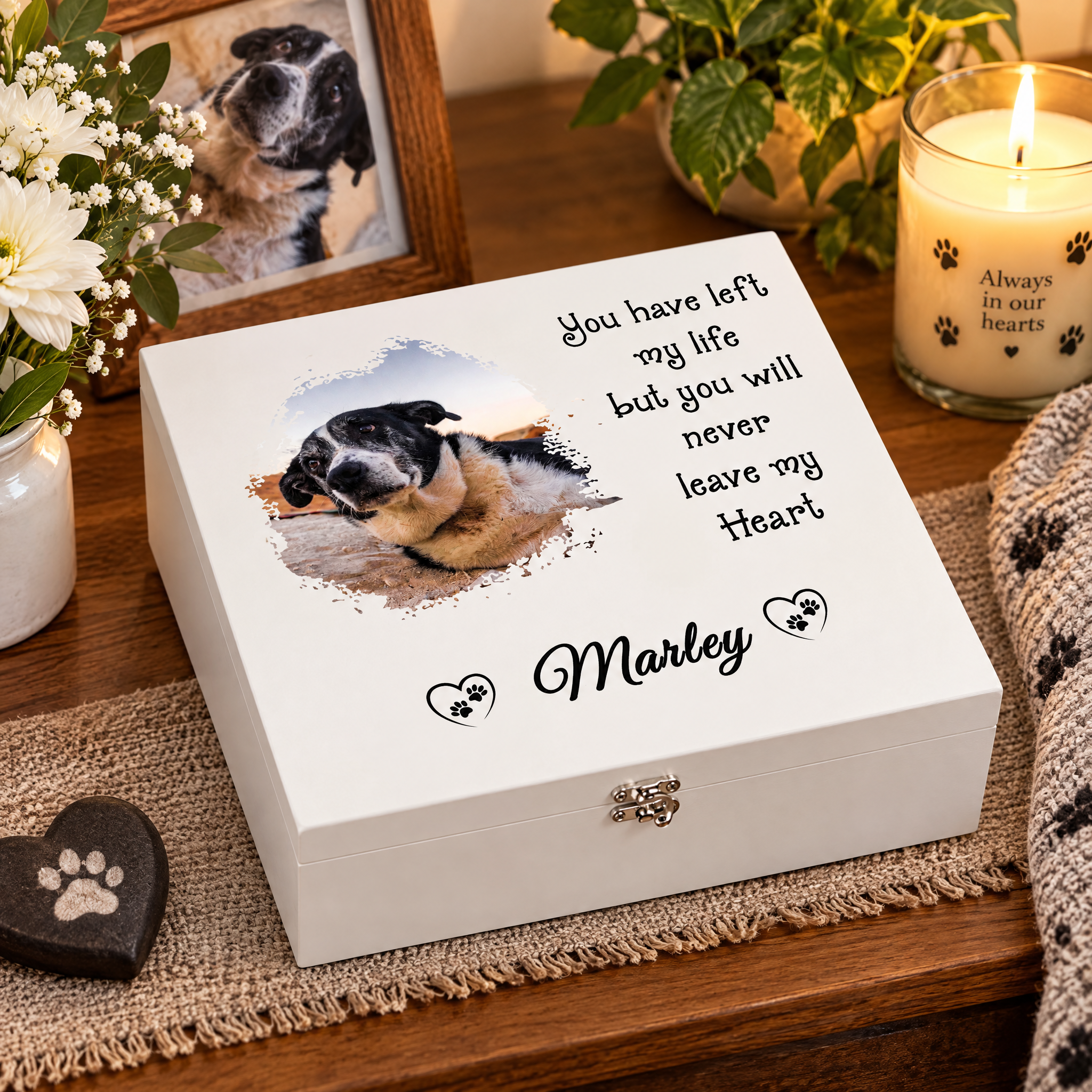 Custom Pet Memorial Box With Photo For Pet Lovers Personalised Condolence & Memory Treasure Sympathy Gift ukgiftstoreonline