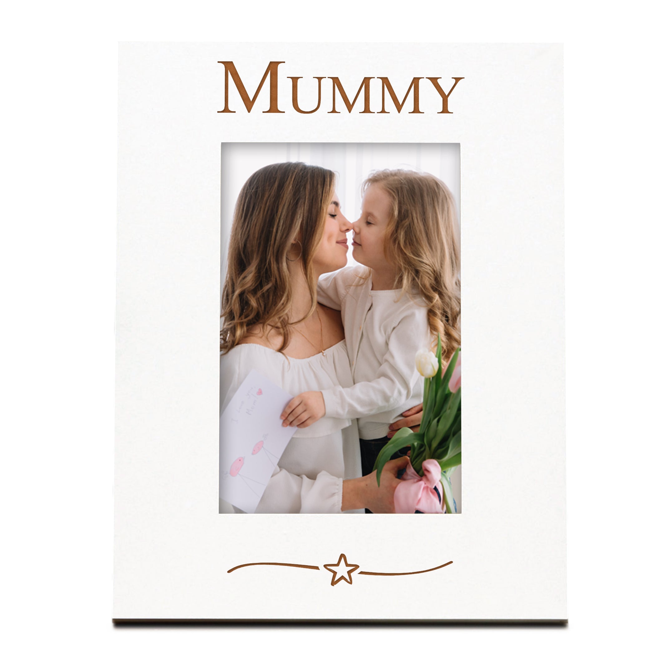 Mummy Engraved White Wooden 6x4 Portrait Picture Photo Frame Family Photo frame ukgiftstoreonline