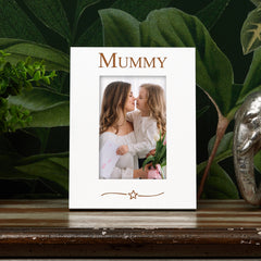 Mummy Engraved White Wooden 6x4 Portrait Picture Photo Frame
