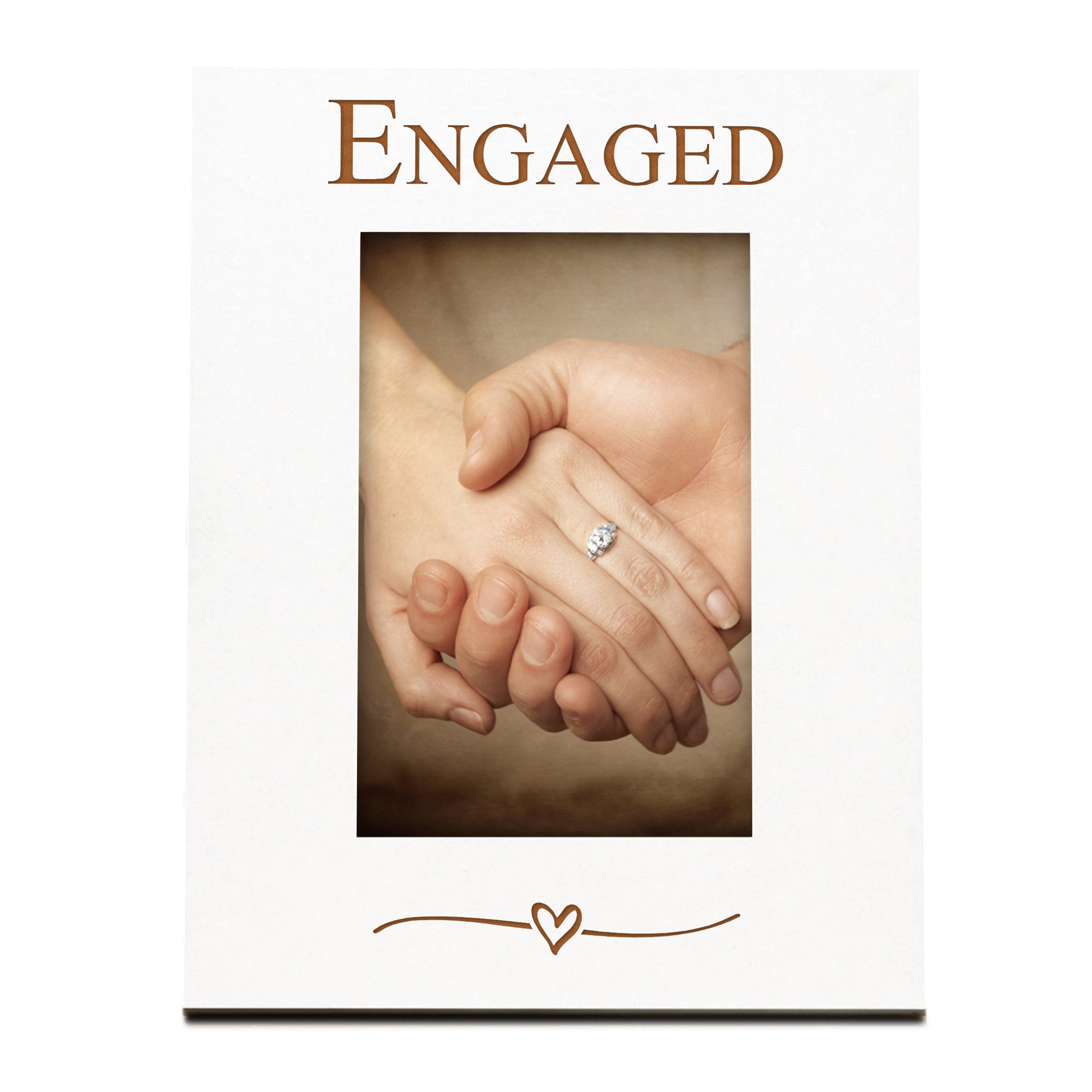 Engaged Engraved 6x4 White Wooden Photo Frame Gift Family Photo frame ukgiftstoreonline