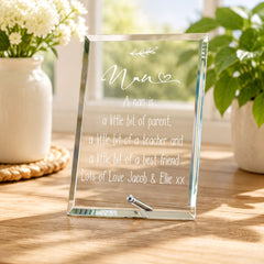 Personalised Nan Keepsake Gift Glass Plaque With Sentiment Personalised Plaque Sign ukgiftstoreonline