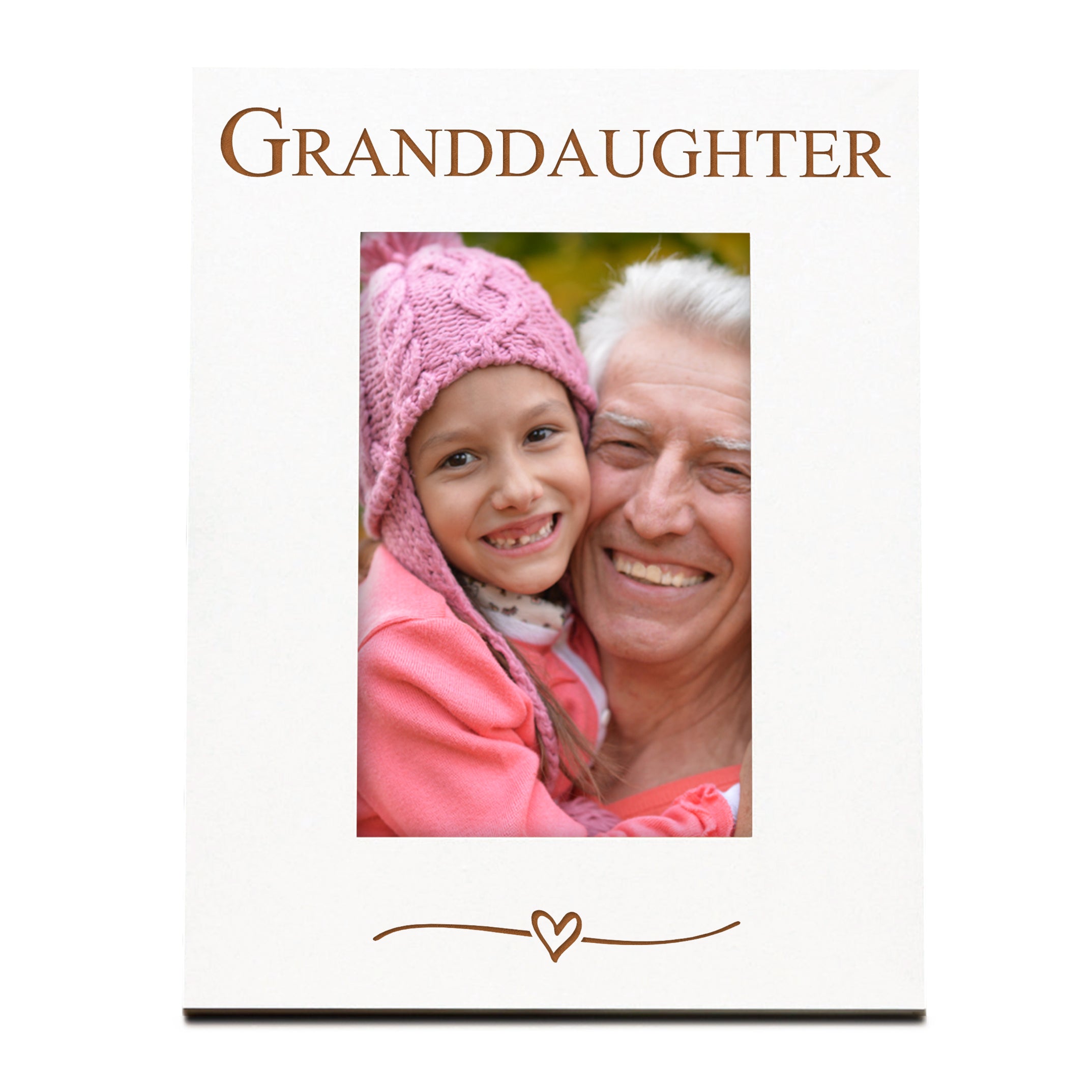 Granddaughter Engraved White Wooden 6x4 Portrait Picture Photo Frame Family Photo frame ukgiftstoreonline