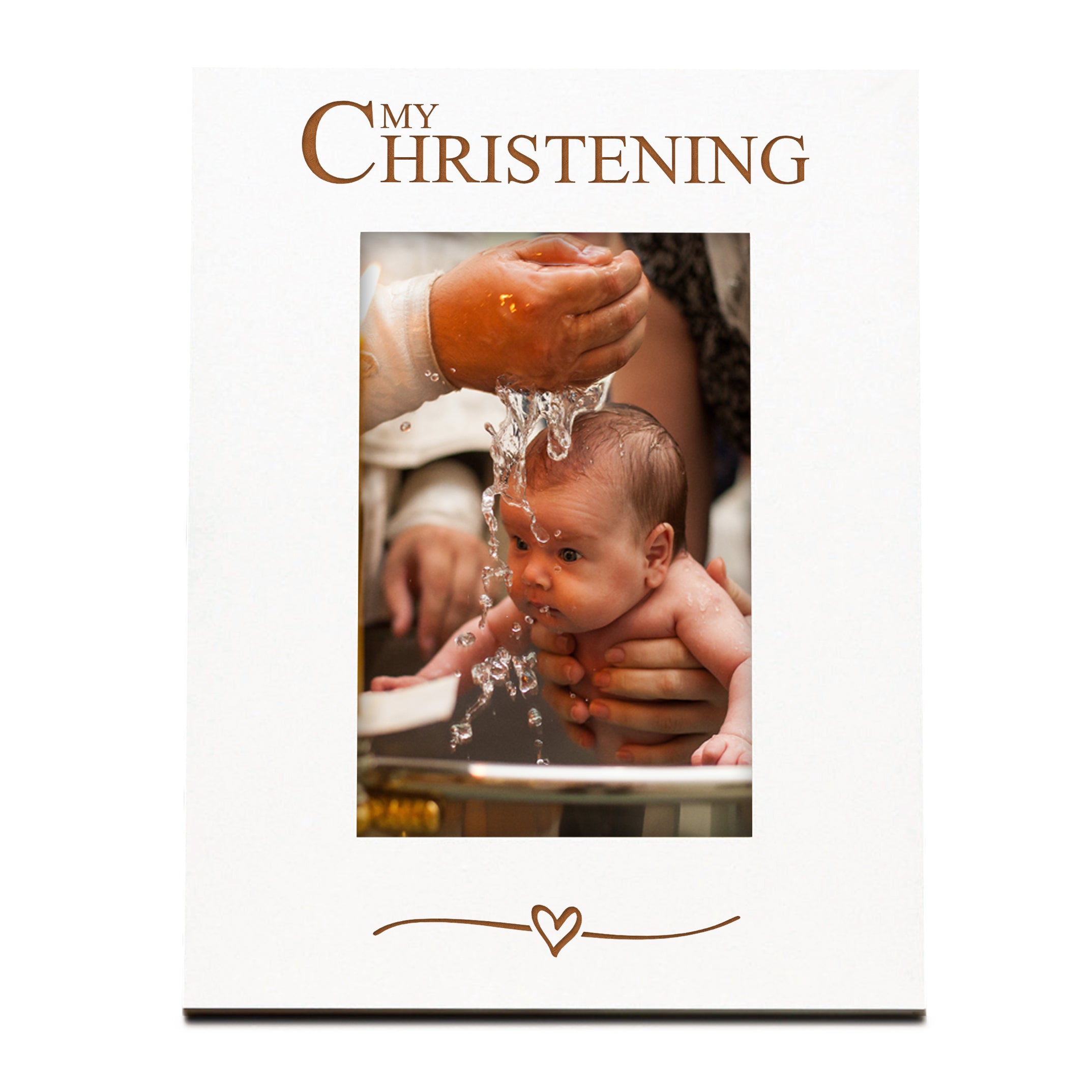 My Christening White Wooden Engraved 6x4 Portrait Picture Photo Frame Family Photo frame ukgiftstoreonline