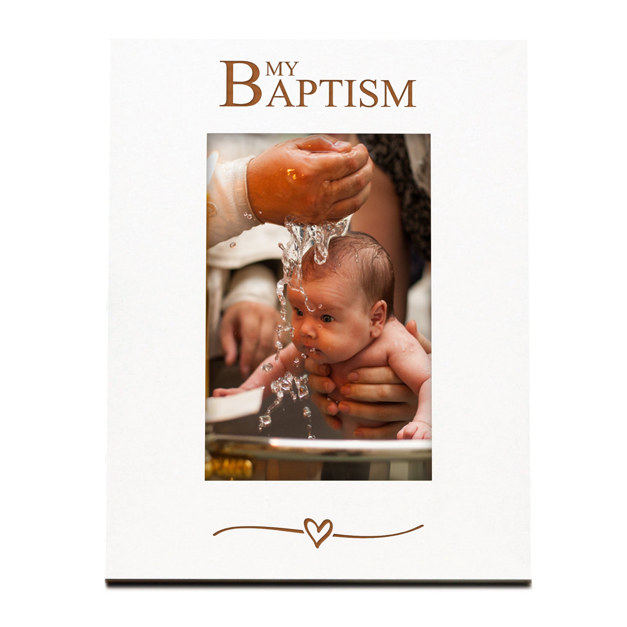 My Baptism White Wooden Engraved 6x4 Portrait Picture Photo Frame Family Photo frame ukgiftstoreonline