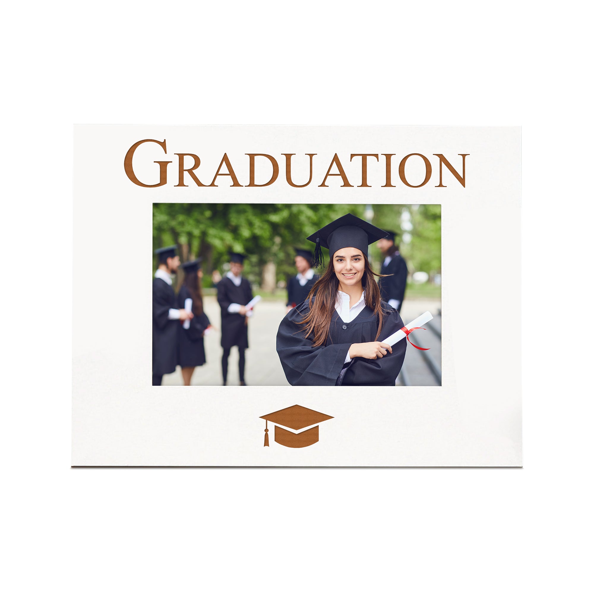 Graduation Engraved 6x4 White Landscape Picture Photo Frame Family Photo frame ukgiftstoreonline