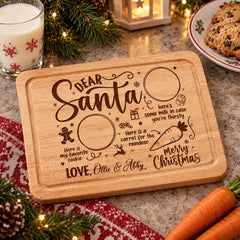Personalised Christmas Eve Board - Santa Treat Plate, 30 X 20 Cm ukgiftstoreonline