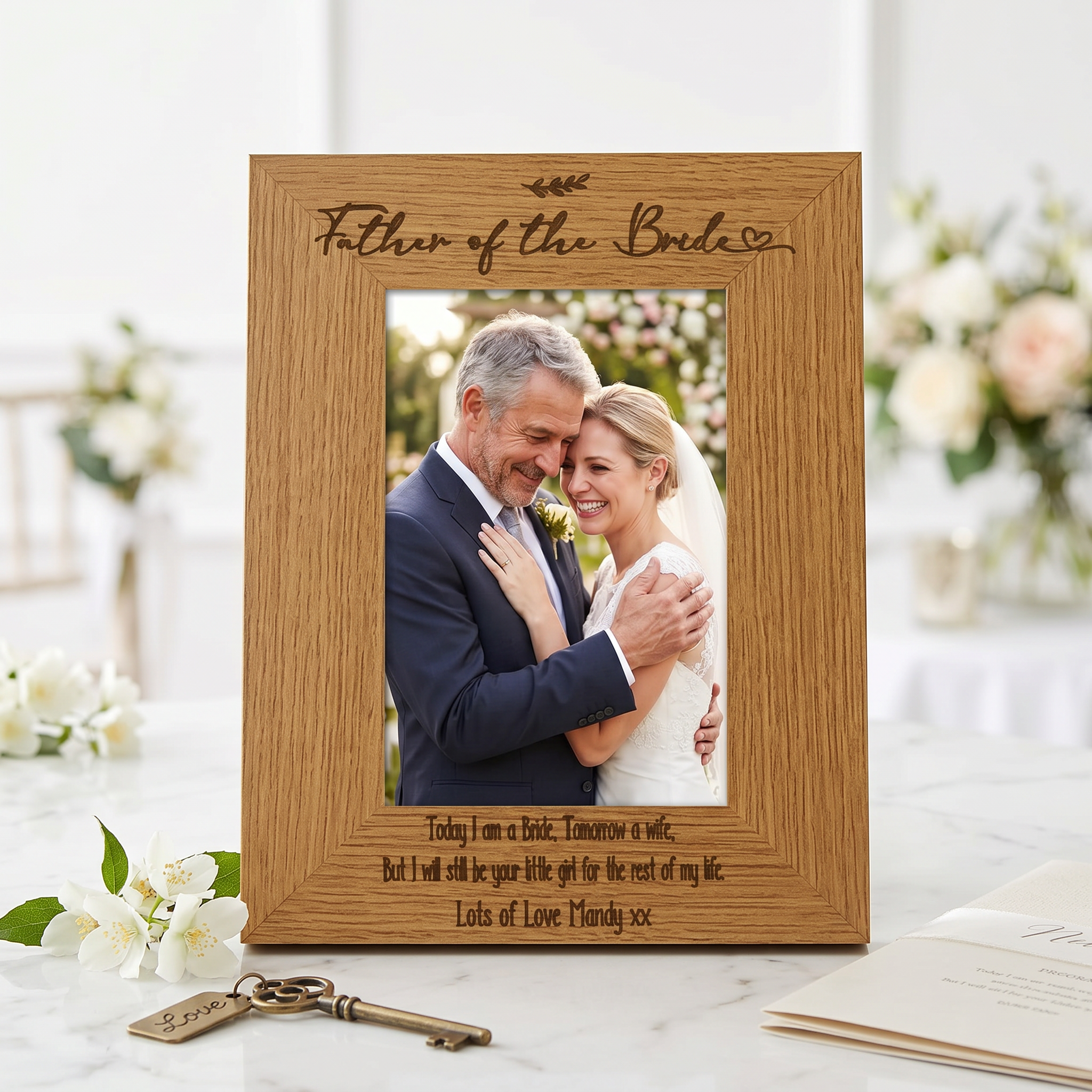 Personalised Father Of The Bride Wedding Photo Picture Frame Portrait Photo Frame ukgiftstoreonline