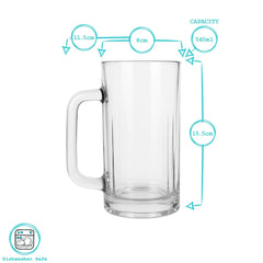Personalised Engraved 540ml Beer Glass Mug Gift for Him any Occasion