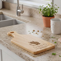 Engraved Wooden Serving Board, Personalised Cheese Board, Highland Cow chopping Board ukgiftstoreonline