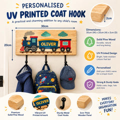a picture of a child's personalized coat hook