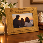 Daughter Memorial Photo Frame, Remembrance Gift, Wooden Frame Stand Daughter Photo Frame ukgiftstoreonline